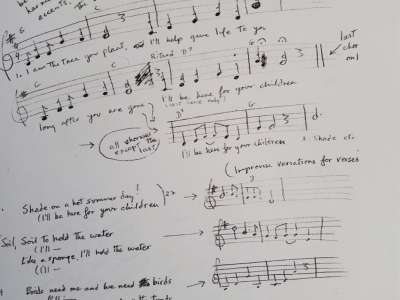 handwritten sheet music